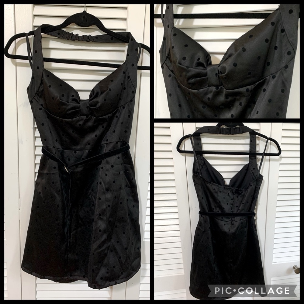 SOLD ❤️ Adorable black polka dot cocktail dress